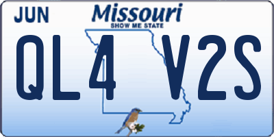 MO license plate QL4V2S
