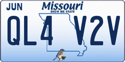 MO license plate QL4V2V