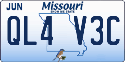 MO license plate QL4V3C
