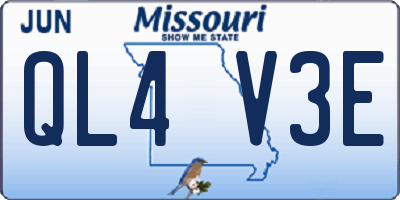 MO license plate QL4V3E