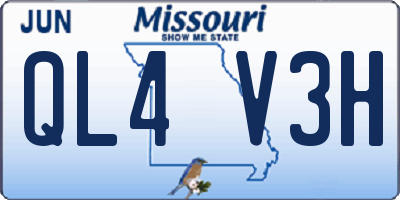 MO license plate QL4V3H