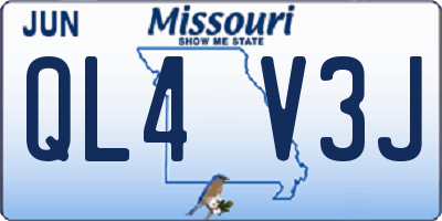 MO license plate QL4V3J