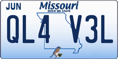 MO license plate QL4V3L