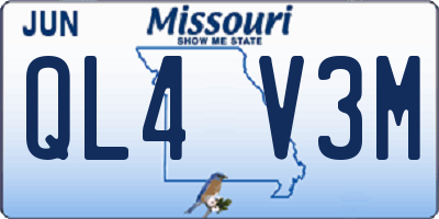 MO license plate QL4V3M
