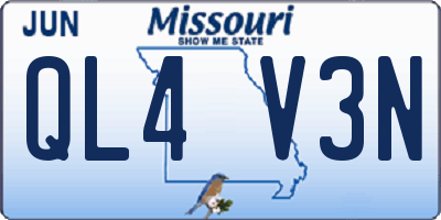 MO license plate QL4V3N