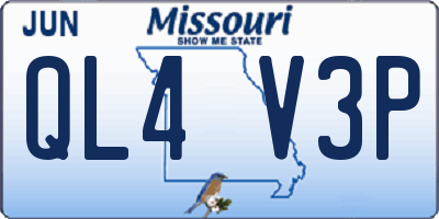 MO license plate QL4V3P