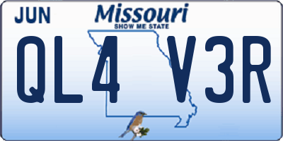 MO license plate QL4V3R