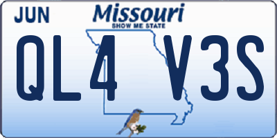 MO license plate QL4V3S
