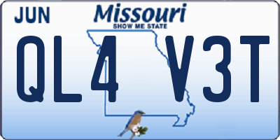 MO license plate QL4V3T