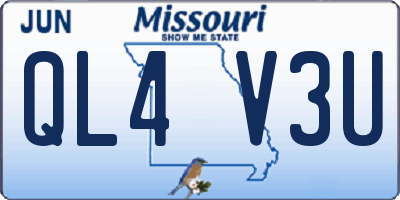 MO license plate QL4V3U