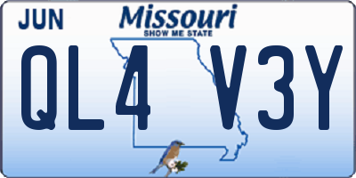 MO license plate QL4V3Y