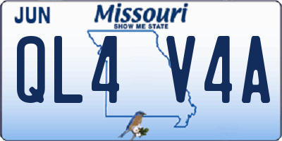 MO license plate QL4V4A
