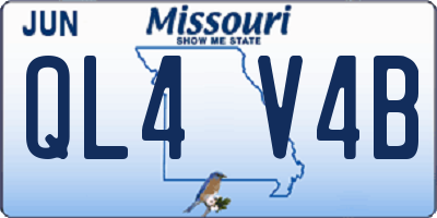 MO license plate QL4V4B