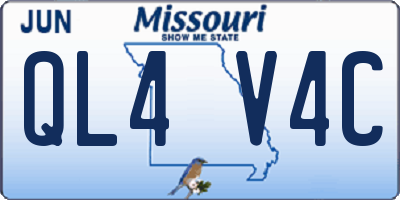 MO license plate QL4V4C