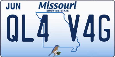 MO license plate QL4V4G
