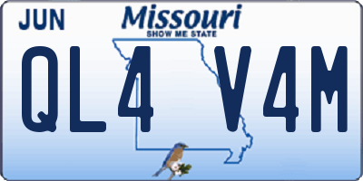MO license plate QL4V4M