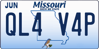 MO license plate QL4V4P