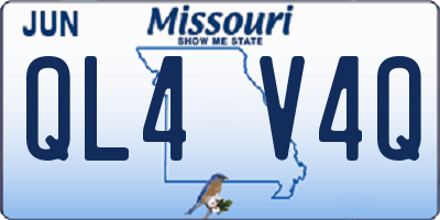 MO license plate QL4V4Q