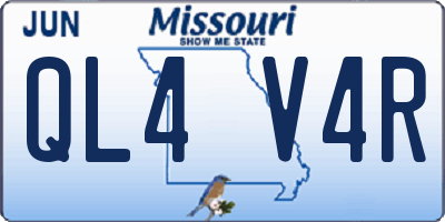 MO license plate QL4V4R