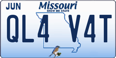 MO license plate QL4V4T
