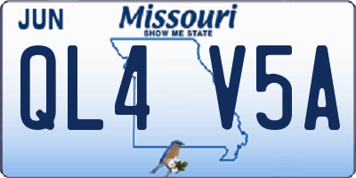MO license plate QL4V5A