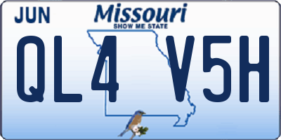 MO license plate QL4V5H