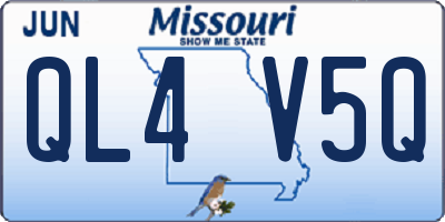 MO license plate QL4V5Q