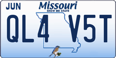 MO license plate QL4V5T
