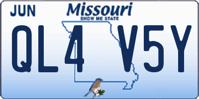 MO license plate QL4V5Y