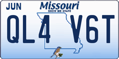MO license plate QL4V6T