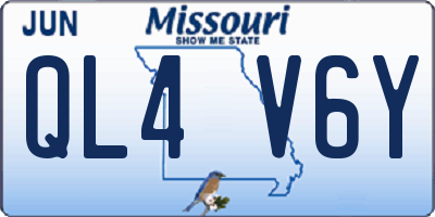 MO license plate QL4V6Y