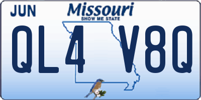 MO license plate QL4V8Q