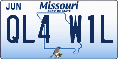 MO license plate QL4W1L