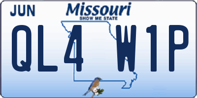 MO license plate QL4W1P