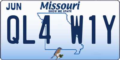 MO license plate QL4W1Y