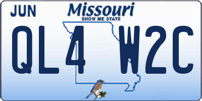 MO license plate QL4W2C