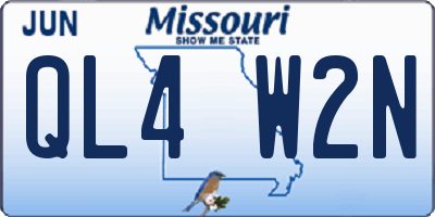 MO license plate QL4W2N