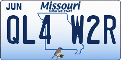 MO license plate QL4W2R