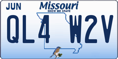MO license plate QL4W2V