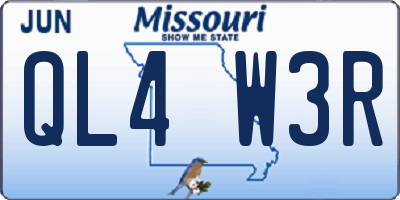 MO license plate QL4W3R