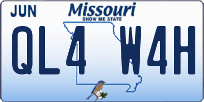 MO license plate QL4W4H