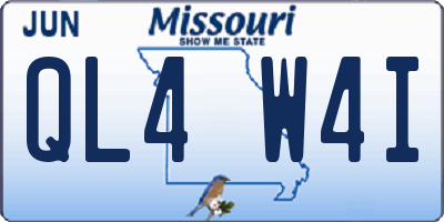MO license plate QL4W4I