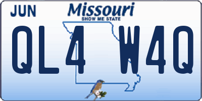 MO license plate QL4W4Q