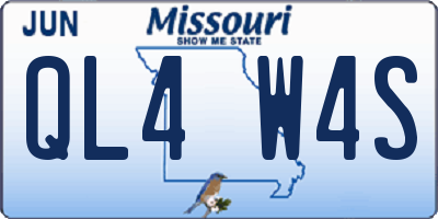 MO license plate QL4W4S