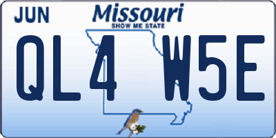 MO license plate QL4W5E