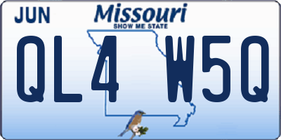 MO license plate QL4W5Q