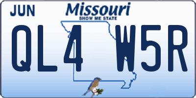 MO license plate QL4W5R
