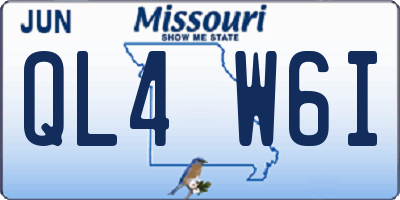 MO license plate QL4W6I