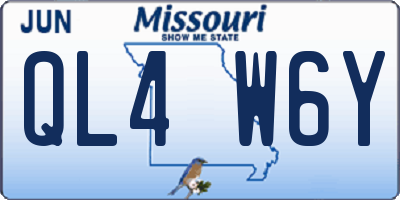 MO license plate QL4W6Y
