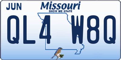 MO license plate QL4W8Q
